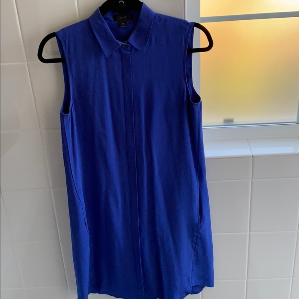 JCREW Button Down Blue Dress